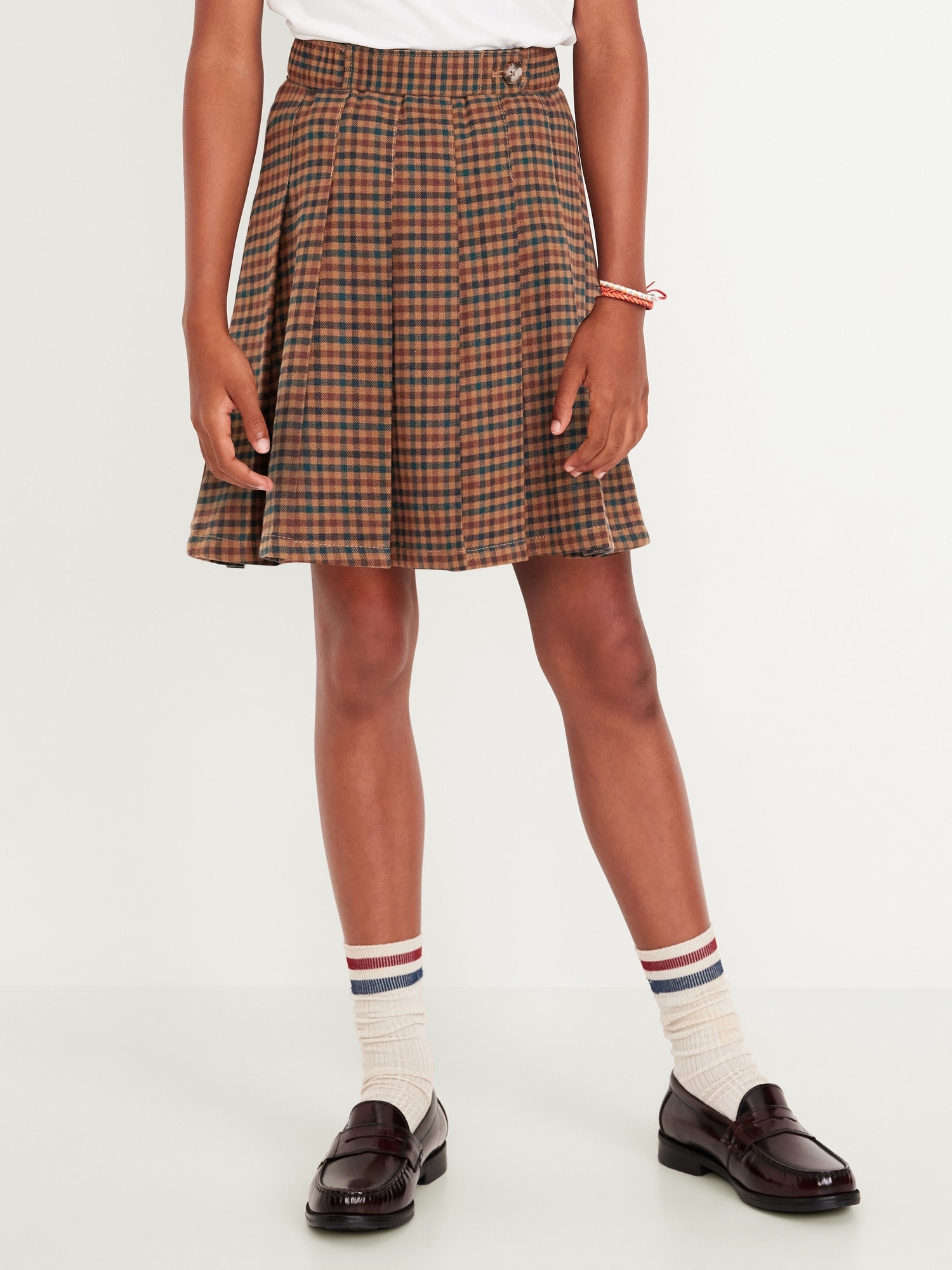 Plaid Pleated Skirt for Girls