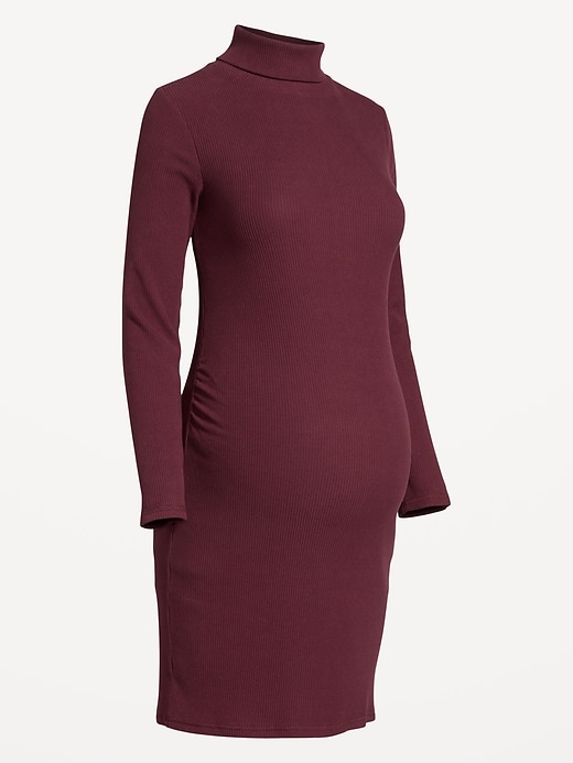 Image number 3 showing, Maternity Mock-Neck Mini Dress