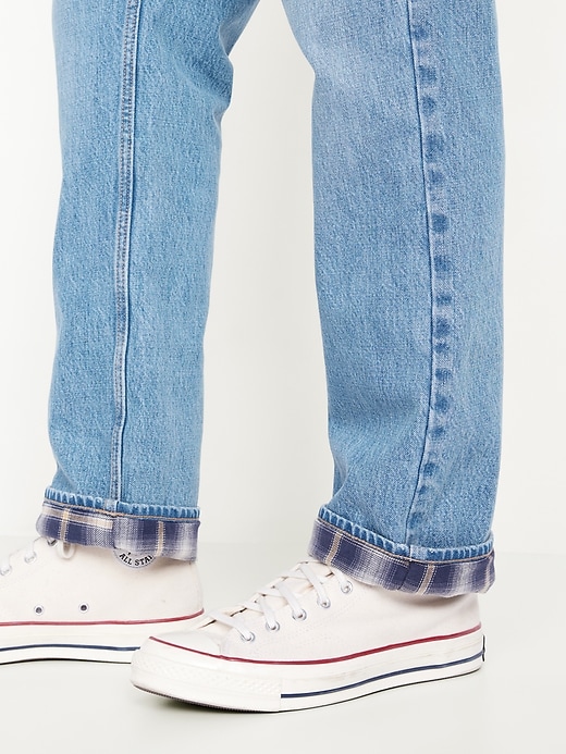 Image number 4 showing, 90&#39;s Straight Flannel-Lined Jeans