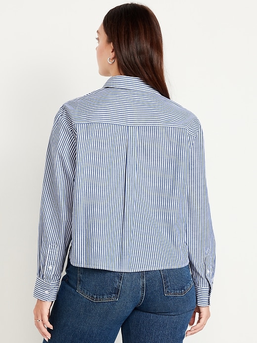 Image number 6 showing, Button-Down Crop Shirt