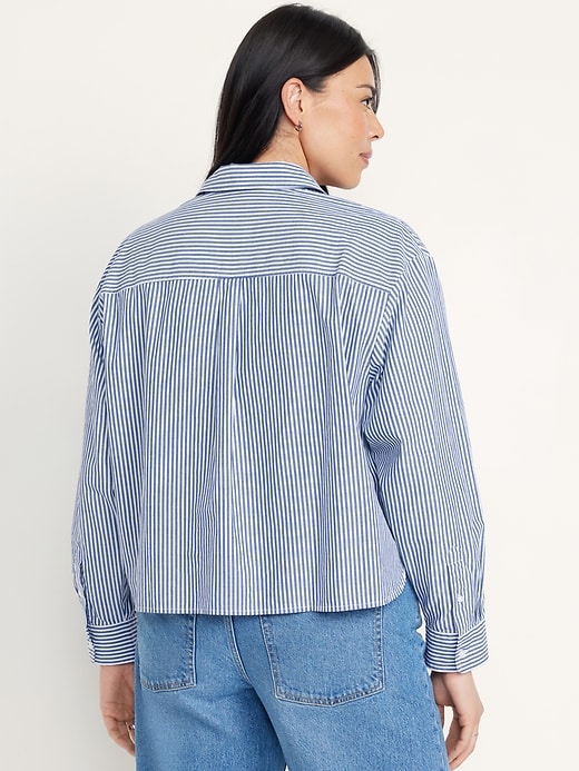 Image number 8 showing, Button-Down Crop Shirt