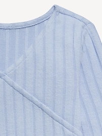 View large product image 4 of 4. Cozy Wrap-Front Ribbed Top for Girls