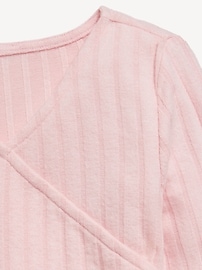 View large product image 4 of 4. Cozy Wrap-Front Ribbed Top for Girls