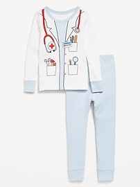 Image number 1 showing, Unisex Doctor Costume Pajama Set for Toddler & Baby