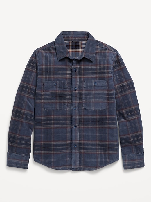 View large product image 1 of 4. Long-Sleeve Corduroy Pocket Shirt for Boys