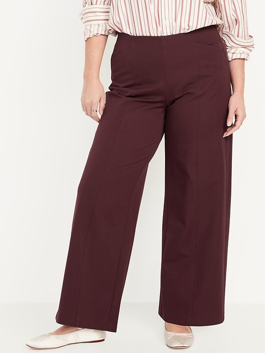 Image number 5 showing, High-Waisted Pull-On Pixie Wide-Leg Pants