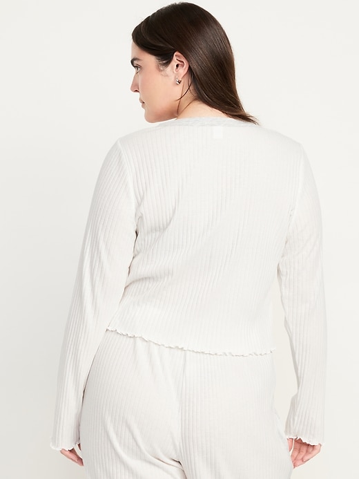 Image number 6 showing, Ribbed Pajama Top