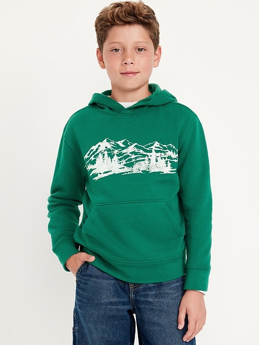 View large product image 1 of 3. Long-Sleeve Graphic Pullover Hoodie for Boys