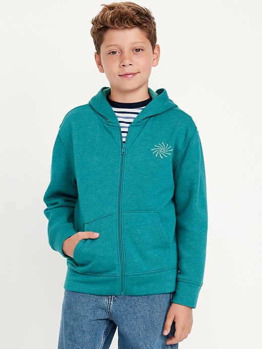 View large product image 1 of 3. Graphic Zip-Front Hoodie for Boys