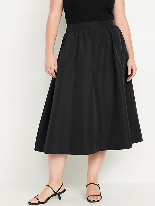 Image number 5 showing, Shirred Midi Swing Skirt