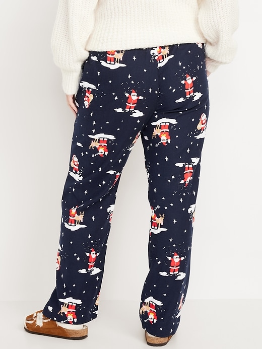 Image number 6 showing, Mid-Rise Printed Flannel Pajama Pants