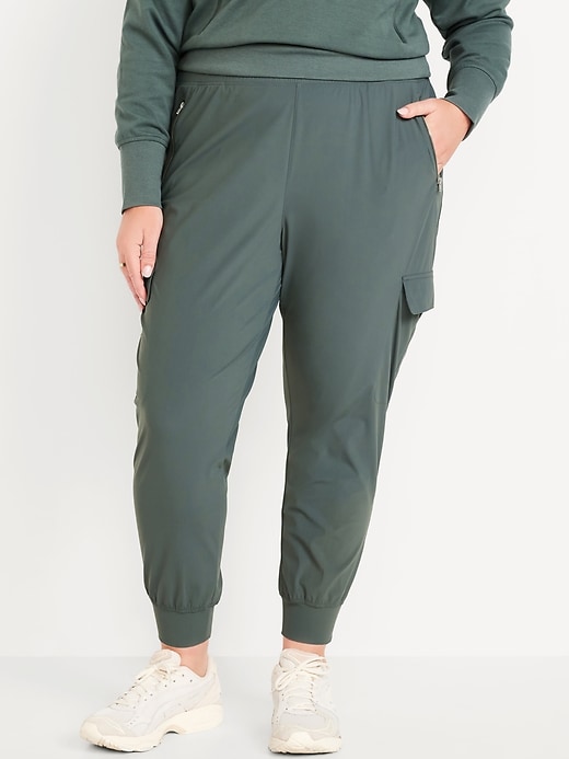 Image number 6 showing, High-Waisted SleekTech Cargo Joggers