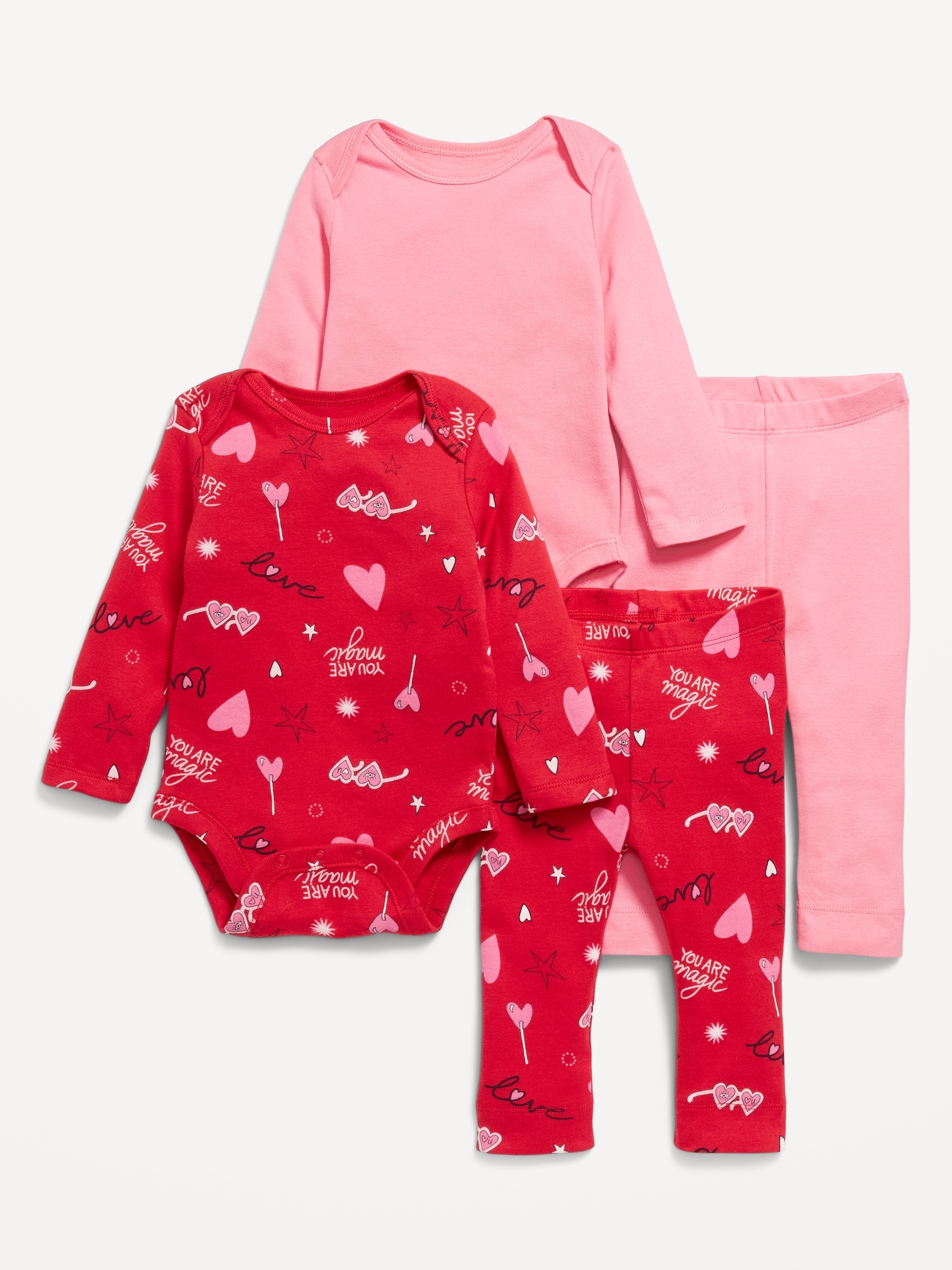 Bodysuit and Leggings 4-Pack for Baby