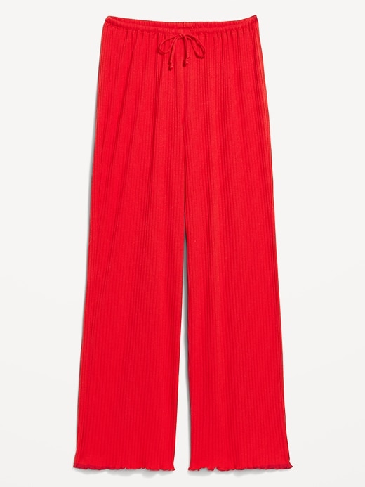 Image number 4 showing, High-Waisted Ribbed Pajama Pants