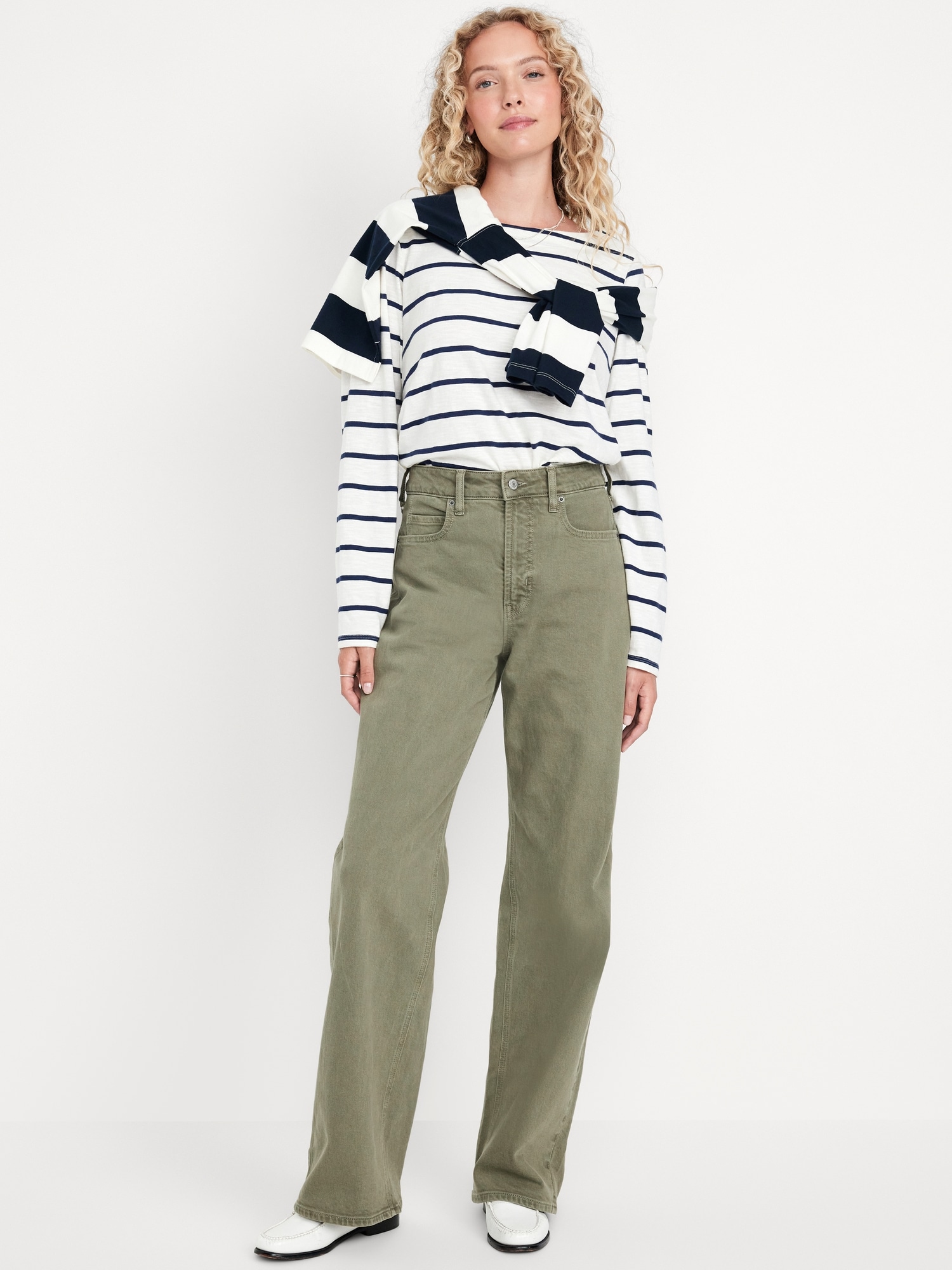 Curvy Extra High-Waisted Sky-Hi Wide-Leg Jeans