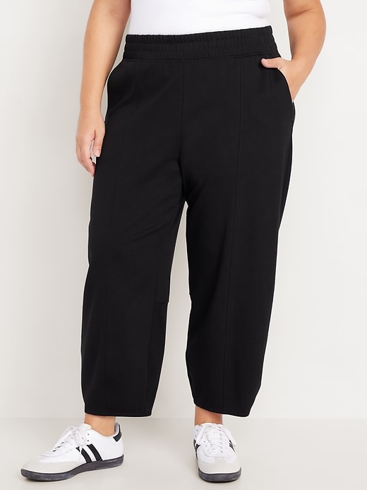 Image number 6 showing, High-Waisted Dynamic Fleece Barrel-Leg Pants