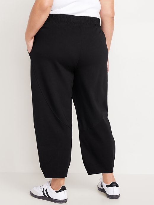 Image number 7 showing, High-Waisted Dynamic Fleece Barrel-Leg Pants