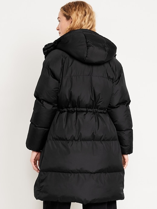 Image number 7 showing, Water-Resistant Quilted Long Puffer Jacket