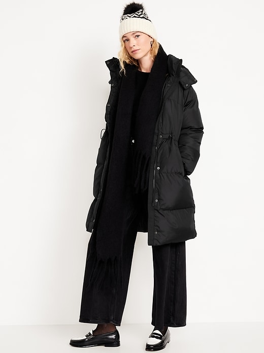 Image number 8 showing, Water-Resistant Quilted Long Puffer Jacket