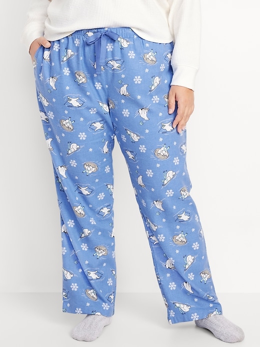 Image number 7 showing, Mid-Rise Printed Flannel Pajama Pants