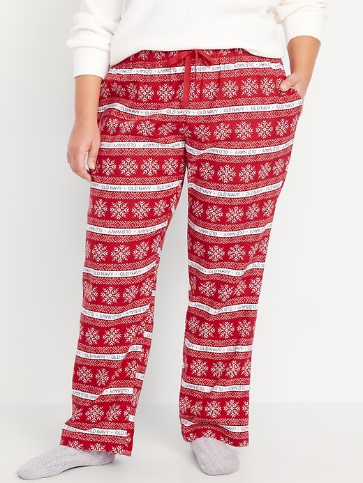 Image number 7 showing, Mid-Rise Printed Flannel Pajama Pants