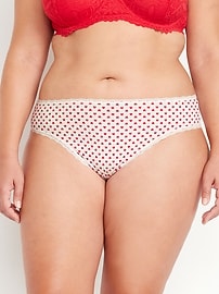 View large product image 7 of 8. High-Waisted Lace-Trim Bikini Underwear