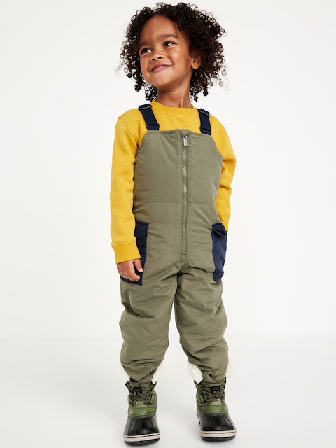 Water-Resistant Unisex Snow-Bib Overalls for Toddler - Alpine Tundra