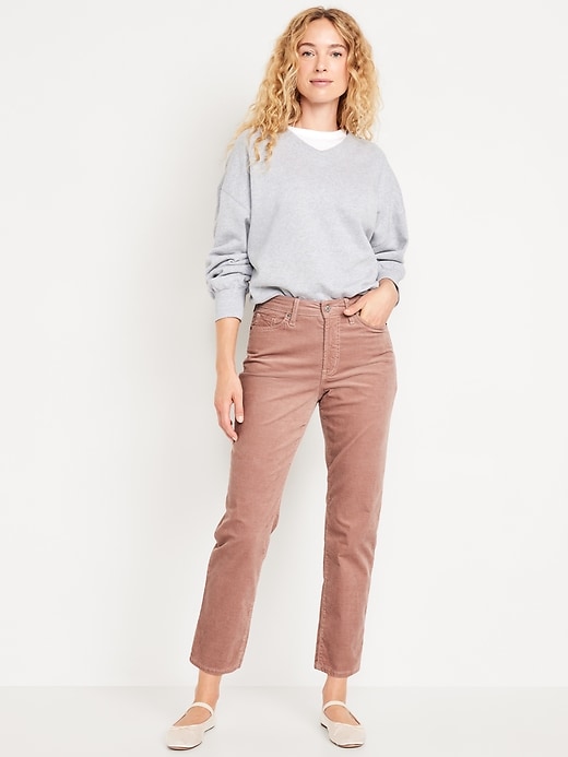 Image number 1 showing, High-Waisted OG Straight Corduroy Ankle Pants