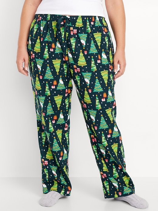 Image number 7 showing, Mid-Rise Printed Flannel Pajama Pants