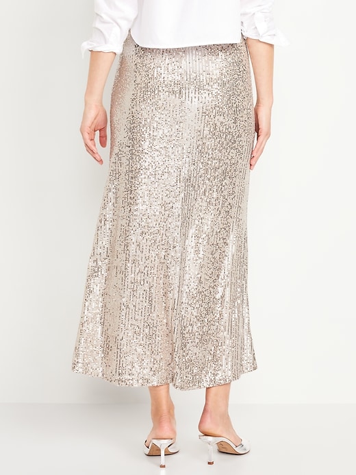 Image number 2 showing, High-Waisted Sequin Maxi Skirt