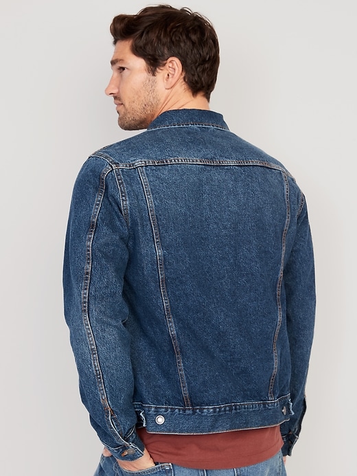 Mens jean jacket old shops navy