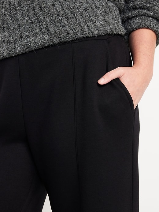 Image number 3 showing, High-Waisted Bounce Fleece Wide-Leg Pants