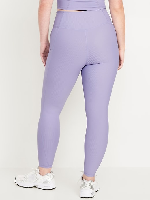 Image number 5 showing, High-Waisted PowerSoft Rib Leggings