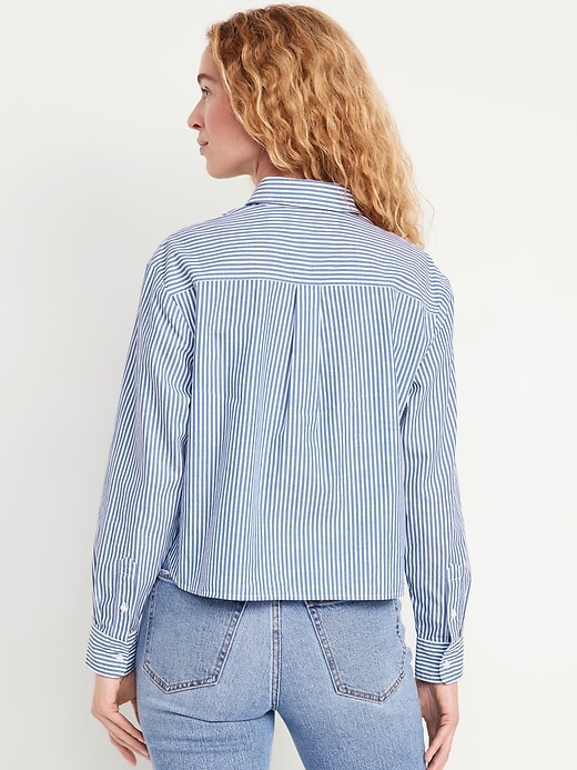 Image number 2 showing, Button-Down Crop Shirt