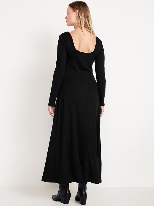 Image number 5 showing, Fit &amp; Flare Ribbed Maxi Dress