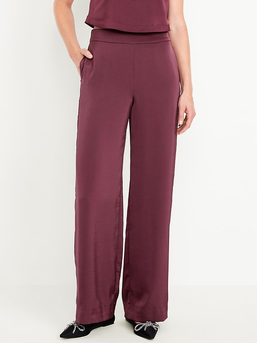 Image number 1 showing, High-Waisted Super Wide-Leg Pants