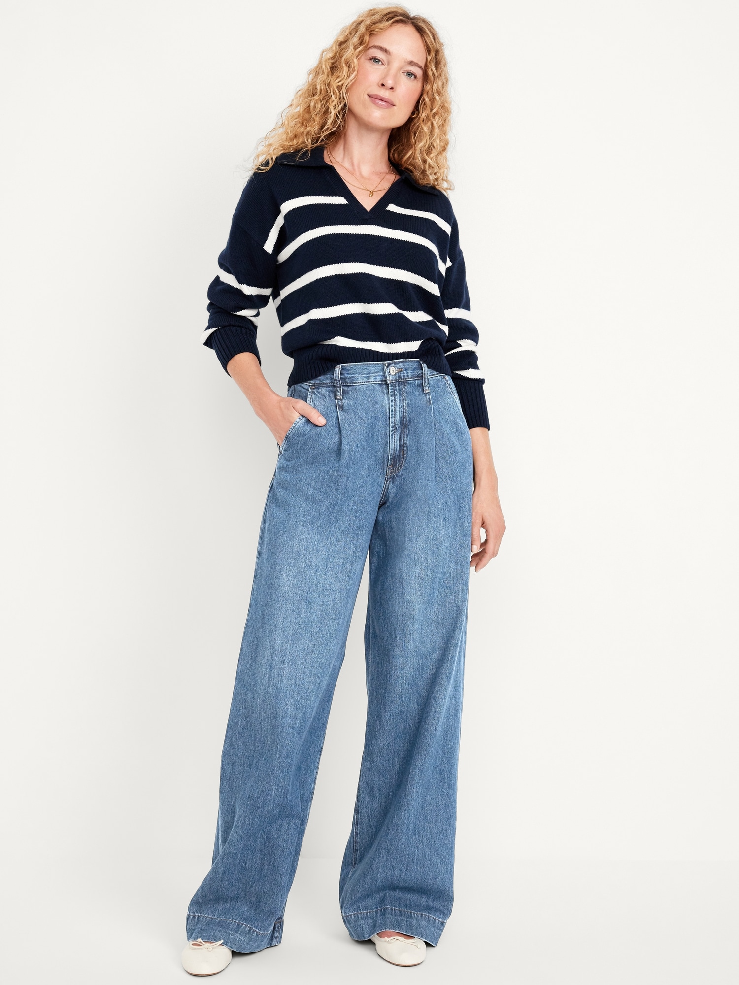 Extra High-Waisted Sky-Hi Wide-Leg Trouser Jeans