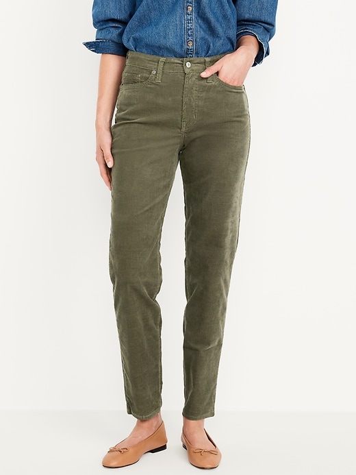 Image number 8 showing, High-Waisted OG Straight Corduroy Ankle Pants