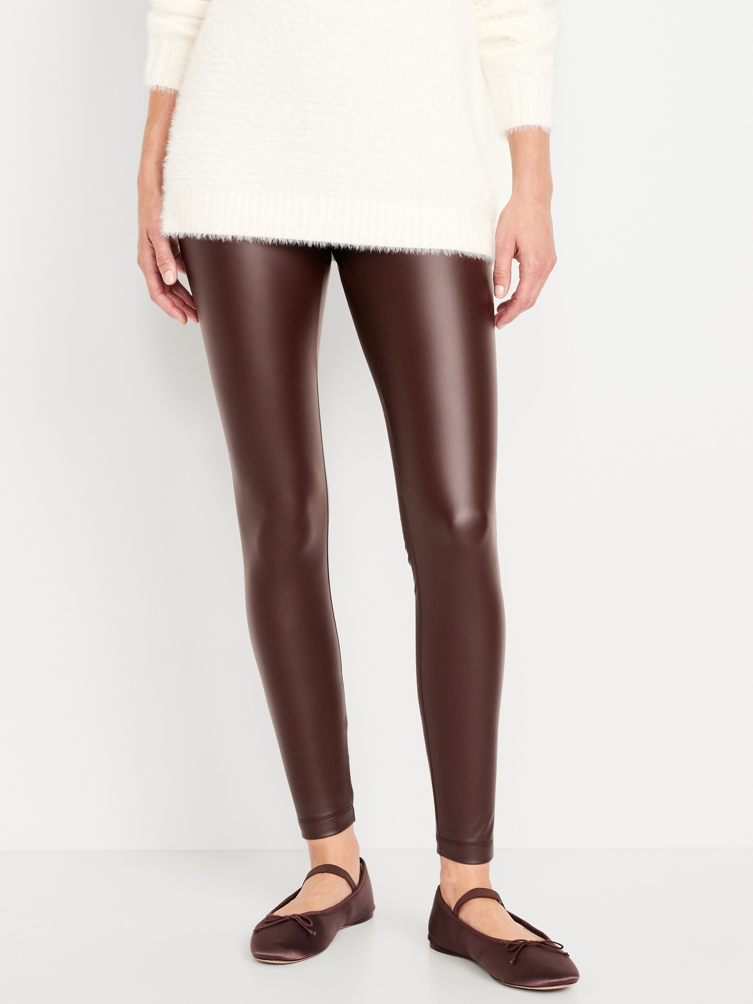 High-Waisted Faux Leather Leggings