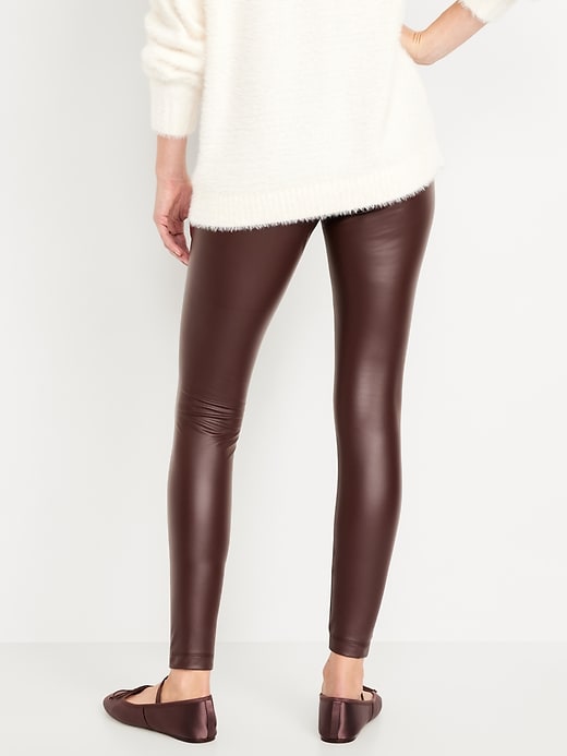 Image number 8 showing, High-Waisted Faux Leather Leggings