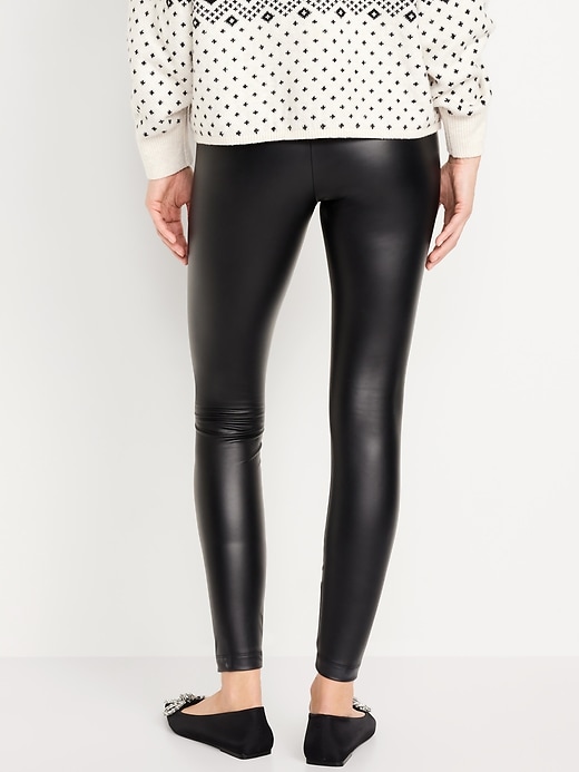 Image number 2 showing, High-Waisted Faux Leather Leggings