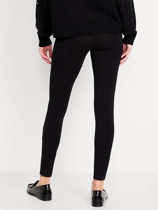 Image number 2 showing, High-Waisted Faux Leather Front-Panel Leggings