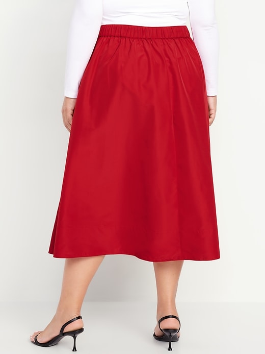 Image number 8 showing, Taffeta Midi Swing Skirt