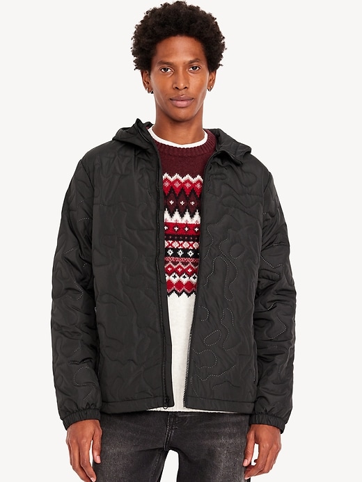 Image number 1 showing, Water-Resistant Quilted Zip Jacket