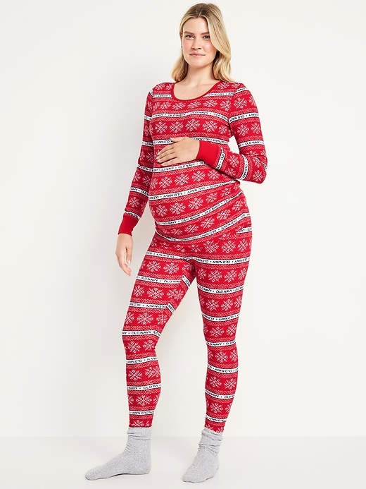 Image number 1 showing, Maternity Waffle Pajama Set