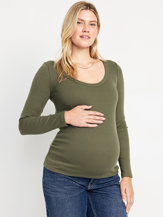 Image number 1 showing, Maternity Long Sleeve T-Shirt