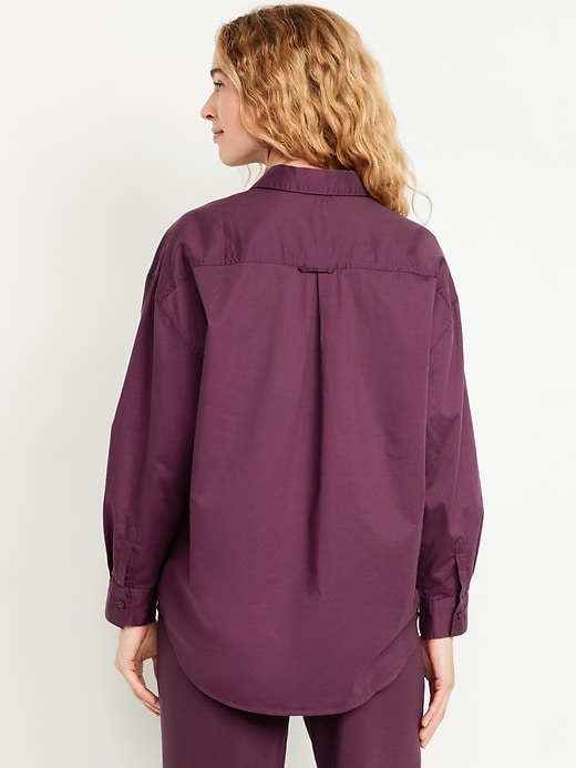 Image number 2 showing, Oversized Button-Down Boyfriend Shirt