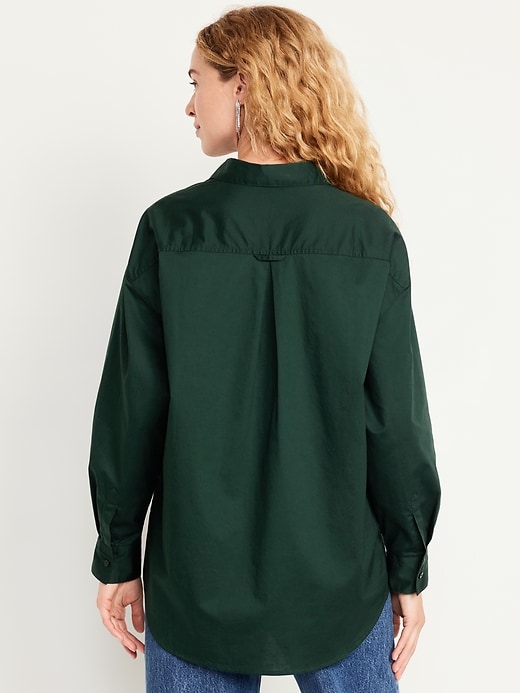 Image number 8 showing, Oversized Button-Down Boyfriend Shirt