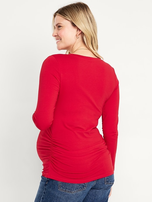 Image number 2 showing, Maternity V-Neck Long-Sleeve T-Shirt