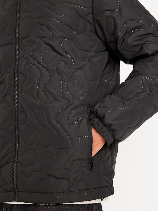 Image number 4 showing, Water-Resistant Quilted Zip Jacket